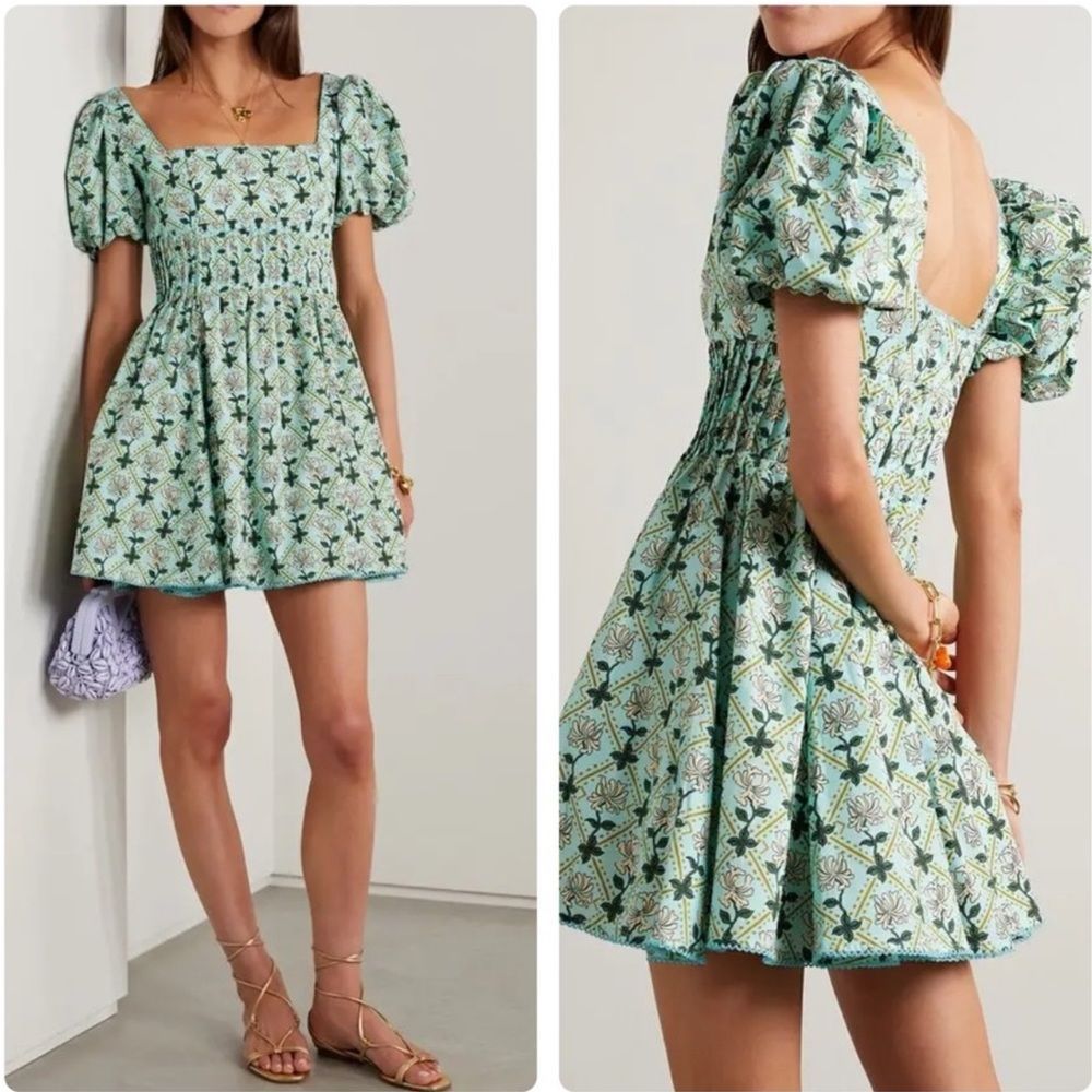 NEW Agua by Agua Bendita Caramelo Herbal Mini Dress Multicolor Floral XL
